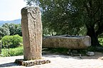 Statua stele, Civiltà nuragica torreana, 1600-750 a.C., scultura in rilievo di tipo armato, 1200 a.C.