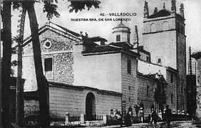 Antigua postal de la iglesia.