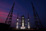 GSLV F11 GSAT-7A campaign- Vehicle at Second Launch Pad 01.jpg