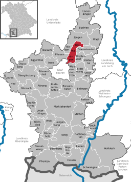 Läget för Germaringen i Landkreis Ostallgäu