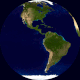 Một hình ảnh động hiển thị vòng quay của Trái Đất quanh trục của nó