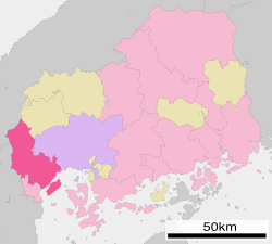 Hatsukaichin sijainti Hiroshiman prefektuurissa