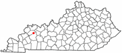 Location of Slaughters, Kentucky