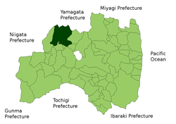 Vị trí của Kitakata ở Fukushima