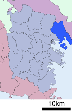 Lage von Tsurumi in Yokohama