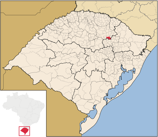 Localização de Casca no Rio Grande do Sul