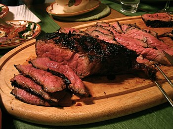 English: A photo of London broil.