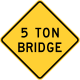 前方橋梁有重量限制（5公噸）／紐約州