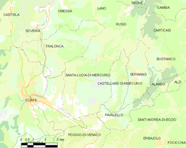 Mapa obce Santa-Lucia-di-Mercurio
