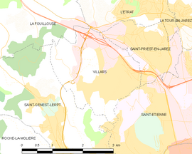 Mapa obce Villars