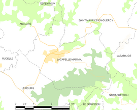 Mapa obce Lacapelle-Marival