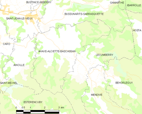 Poziția localității Ahaxe-Alciette-Bascassan