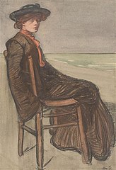 Maxime Dethomas: Žena na pláži, 1903, Podzimí Salon, Muzeum umění, Marseille