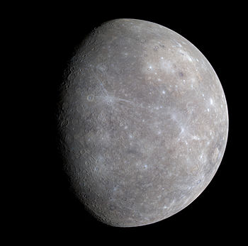 Full-color image of from first MESSENGER flyby