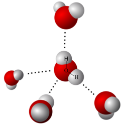 Dipoli permanenti nelle molecole di acqua (Legame a idrogeno).