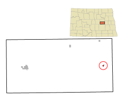 Location of Glenfield, North Dakota