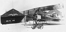 A Galludet Tractor biplane which the New York National Guard aviators rented in 1915 NY ANG 1915.jpg