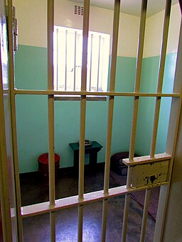 Nelson Mandela's prison cell on Robben Island, 1964-1982
