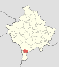 Opolje location within the Prizren municipality.