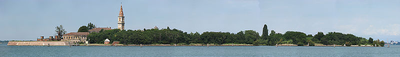 Zicht op Poveglia vanaf Lido