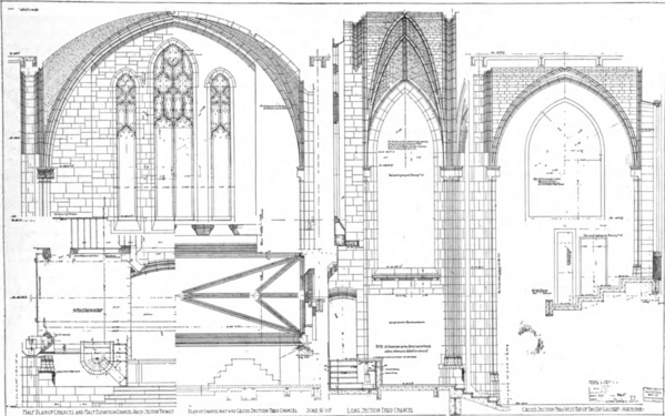 Architectural plan of Park Avenue Baptist Church