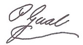 signature de Pedro Gual