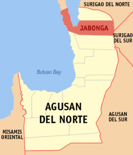 Jabonga na Agusan do Norte Coordenadas : 9°20'35.02"N, 125°30'56.02"E