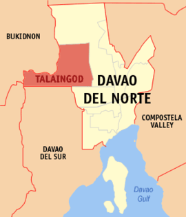 Talaingod na Davao do Norte Coordenadas : 7°37'0"N, 125°37'0"E
