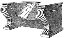 Reconstruction of the 2,000 year old Phoenician sundial found at Umm al-Amad, Lebanon Phoenician sun dial - Ernest Renan reconstruction.jpg
