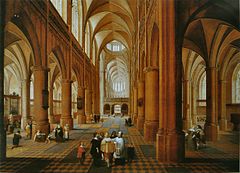 Interieur van een gotische kerk