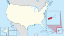 Location map of Puerto Rico.