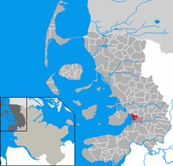 Schobüll als deel van Husum in Noord-Friesland