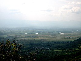 De rivier Semliki die de grens vormt tussen Oeganda en Congo (Kinshasa)