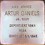 Stolperstein für Artur Daniels (Issumer Straße 7)