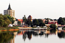 View of the lake.