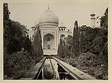 The Taj Mahal in the 1870s Taj mahal (1870s).jpg