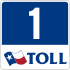 State Highway 1 toll marker