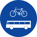 Ρ-67α Exclusive passage of buses, trolleybuses and bicycles