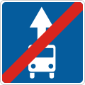 Lane for buses ends (2002–2021)
