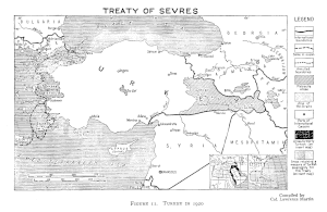 מפת הגבולות בין טורקיה לסוריה על פי הסכם אנקרה