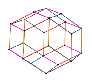 5 cell to hull of the Rhombic 20 Hedron