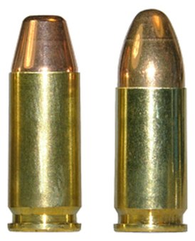 9×21 мм IMI (слева) и 9×19 мм Парабеллум (справа)
