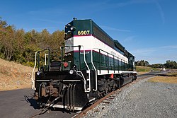 ACWR diesel locomotive 6907, view from engine side