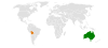 Location map for Australia and Bolivia.