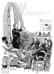 Mikhail Bakunin speaking to members of the IWA at the Basel Congress in 1869 Bakunin speaking.png