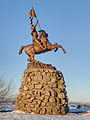Статуата на Јованка Орлеанка подигната во 1909 година на поранешната граница со Алзас-Лорен