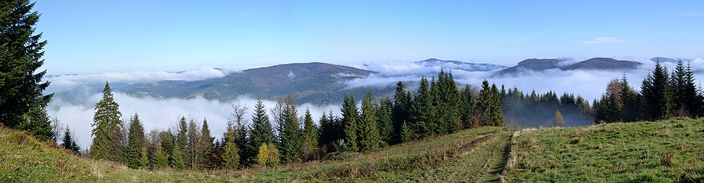 Panorama over Gorcebjergene