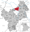 Lage der Gemeinde Bindlach im Landkreis Bayreuth