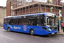 Enviro 200 MMC makes up most of the single-deckers in the fleet. The '18' branding, seen here in December 2015, has since been removed.