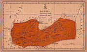 Старая карта провинции Бонток Горной провинции в 1918 году